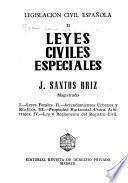 Legislación civil española: Leyes civiles especiales