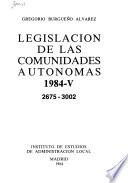 Legislación de las comunidades autónomas, 1984