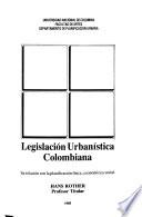 Legislacion urbanistica Colombiana