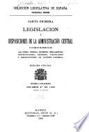 Legislación y disposiciones de la administración central