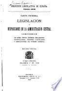 Legislación y disposiciones de la administración central