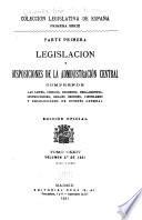 Legislación y disposiciones de la administración central