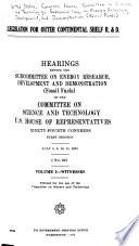 Legislation for Outer Continental Shelf R. & D.: Witnesses