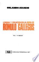 Lengua y creación en la obra de Rómulo Gallegos