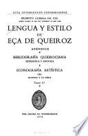 Lengua y estilo de Eça de Queiroz, apéndice