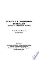 Lengua y etnohistoria purépecha