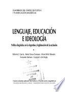 Lenguaje, educación e ideología