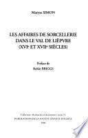 Les affaires de sorcellerie dans le Val de Lièpvre (XVIe et XVIIe siècles)