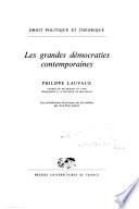 Les grandes démocraties contemporaines