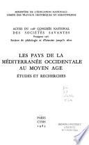 Les pays de la méditerranée occidentale au Moyen Age