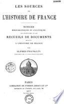 Les sources de l'histoire de France