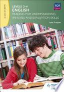 Libro Levels 3-4 English: Reading for Understanding, Analysis and Evaluation Skills