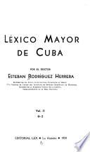 Léxico mayor de Cuba