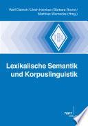 Lexikalische Semantik und Korpuslinguistik