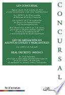 Ley Concursal. Ley de Mediación en asuntos Civiles y Mercantiles. Real Decreto 980-2013
