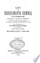 Ley de enjuiciamiento criminal de 14 de setiembre de 1882