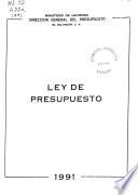 Ley de presupuesto general y de presupuestos especiales de instituciones oficiales autónomas