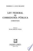Ley federal de correduría pública