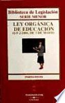 Ley orgánica de educación