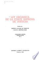 Ley orgánica de la Corte Suprema de Justicia