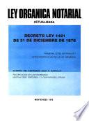 Ley orgánica notarial, actualizada