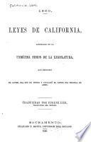 Leyes de California, aprobadas en la undécima sesión de la Legislatura