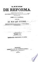 Leyes de reforma: Apéndice sobre administracion de justicia