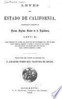 Leyes del Estado de California, decretadas durante la décima septima sesion de la legislatura, 1867-68