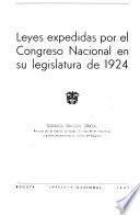 Leyes expedidas por el Congreso nacional en su legislatura de año de