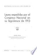 Leyes expedidas por el Congreso nacional en su legislatura de año de