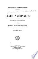 Leyes nacionales sancionadas en el periodo lejislativo de ...