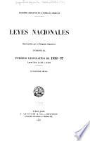 Leyes nacionales sancionadas en el periodo lejislativo de