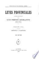 Leyes provinciales sancionadas en el período legislativo ...