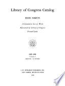 Library of Congress Catalog