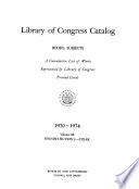 Library of Congress Catalogs