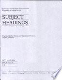 Library of Congress Subject Headings