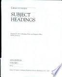 Library of Congress Subject Headings