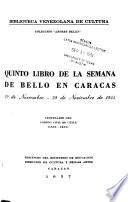 Libro de la Semana de Bello en Caracas