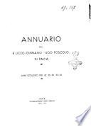 Liceo ginnasio Ugo Foscolo in Pavia. Annuario