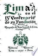 Lima en el IV centenario de su fundación