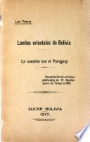 Límites orientales de Bolivia