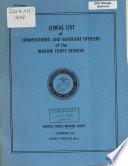 Lineal List of Commissioned and Warrant Officers of the Marine Corps Reserve