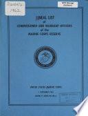 Lineal List of Commissioned and Warrant Officers of the Marine Corps Reserve