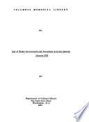 List of Books Accessioned and Periodical Articles Indexed in the Columbus Memorial Library