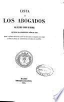 Lista de los abogados del Ilustre Colegio de Madrid