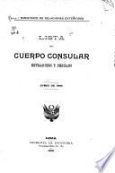 Lista del cuerpo consular extranjero y peruano