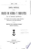 Lista oficial de los buques de guerra y mercantes de la marina espanola