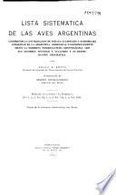Lista sistemática de las aves argentinas
