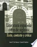 Literatura española fin de siglo