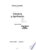 Literatura y significación